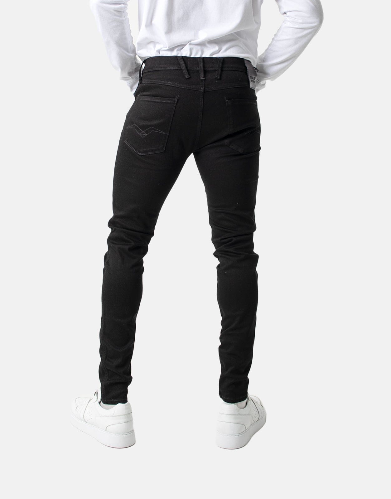 Replay Hyperflex Bronny Super Slim Stretch Jeans Black - Subwear