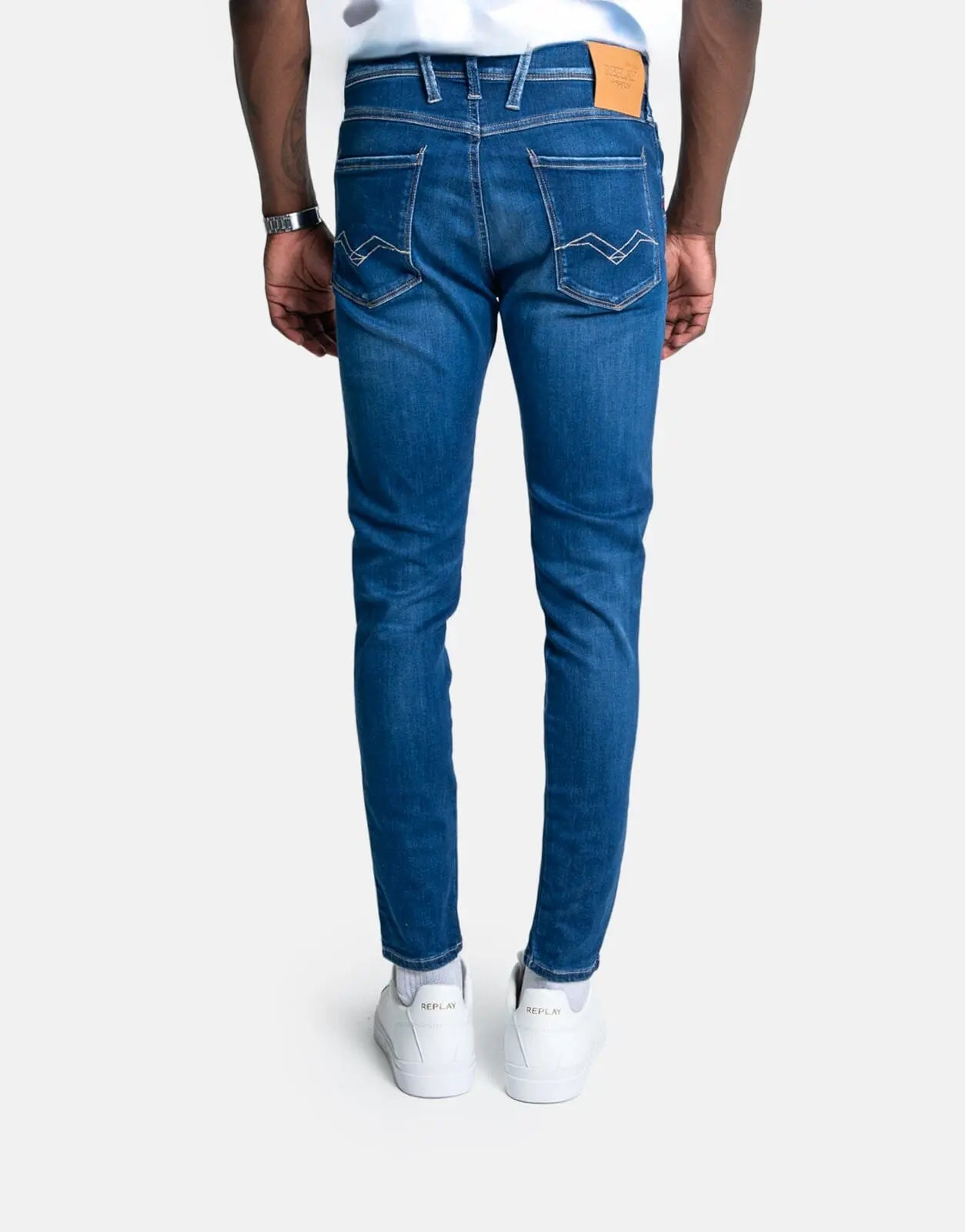 Replay Hyperflex Eco Plus Mid Blue Jeans - Subwear