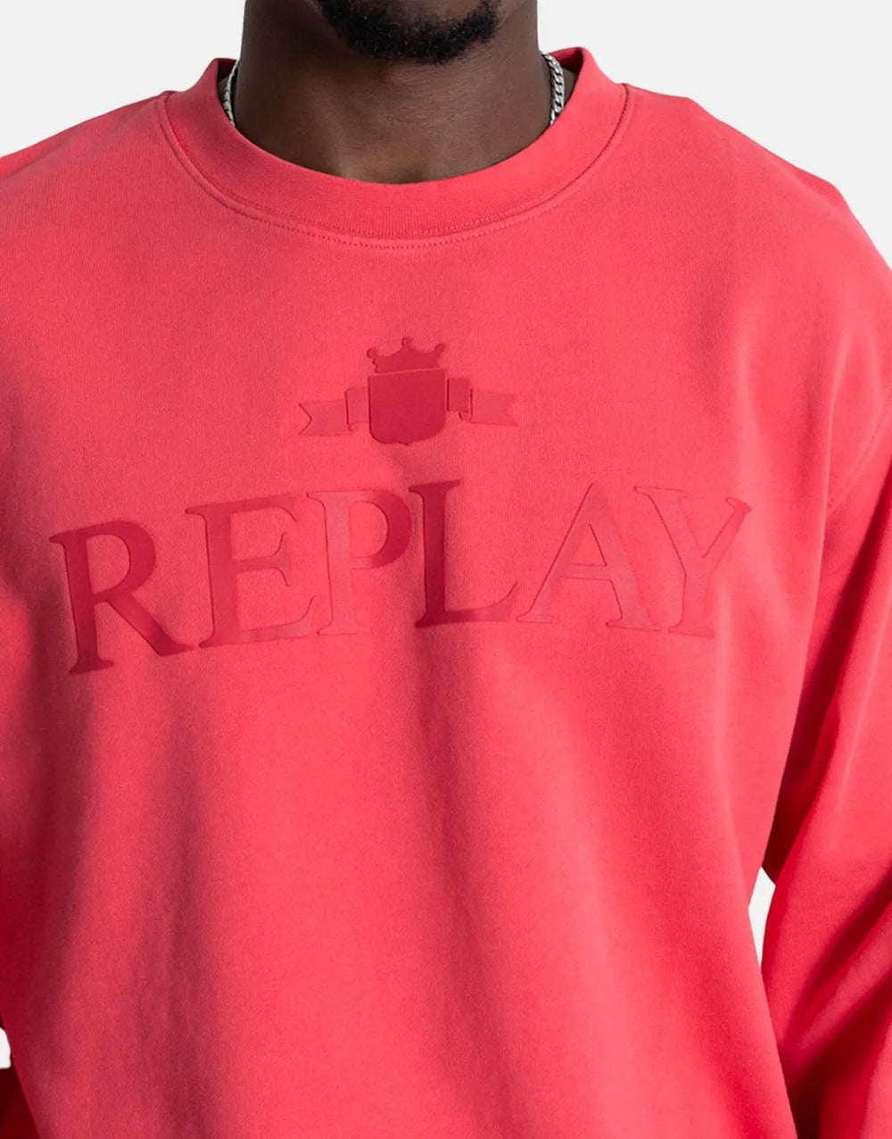 Replay Large Font Sweatshirt Pink - Subwear