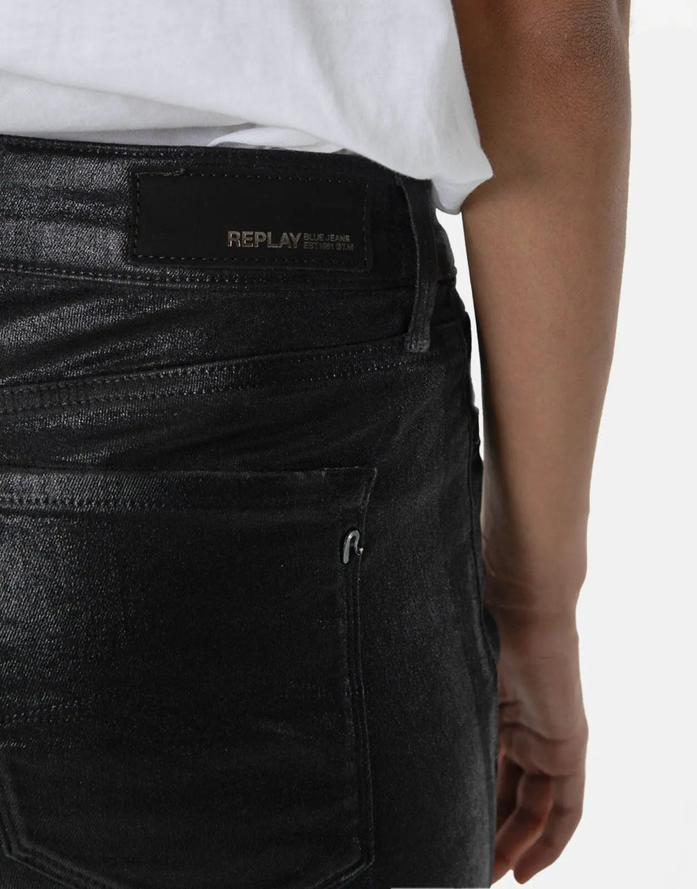 Replay Luzien High Waist Black Skinny Jeans - Subwear