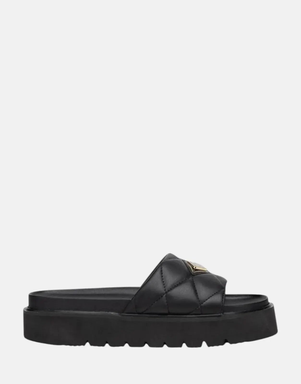 Replay Muddy Quilt Black Slides - Subwear