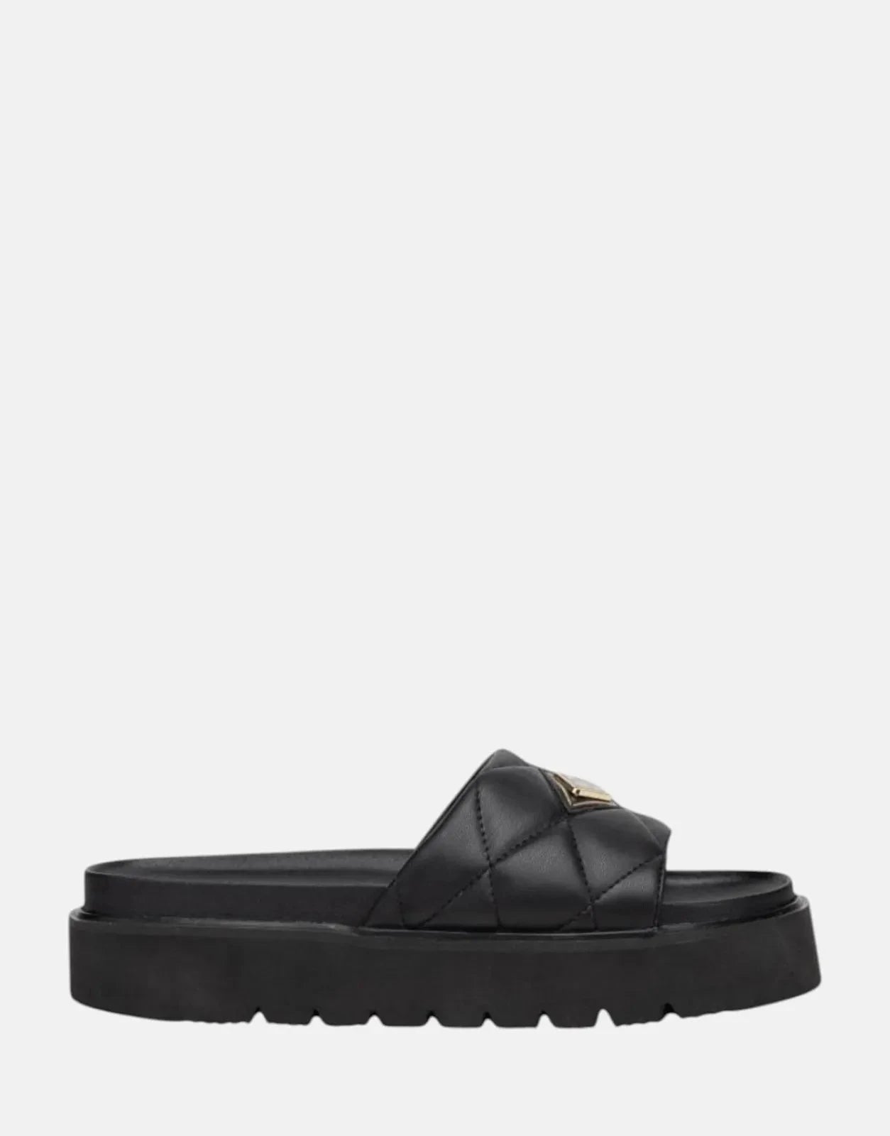 Replay Muddy Quilt Black Slides - Subwear
