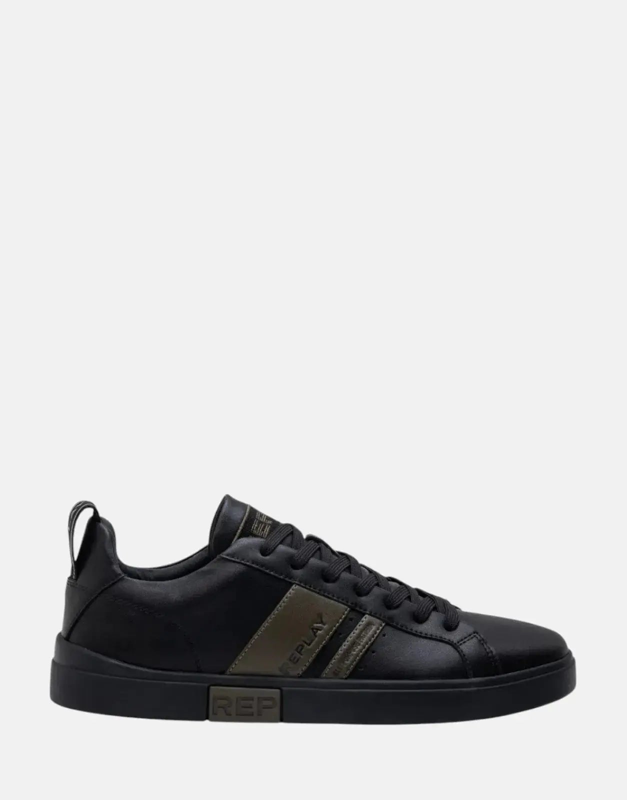 Replay Poly Stripes 2 Black/Mil Green Sneakers - Subwear