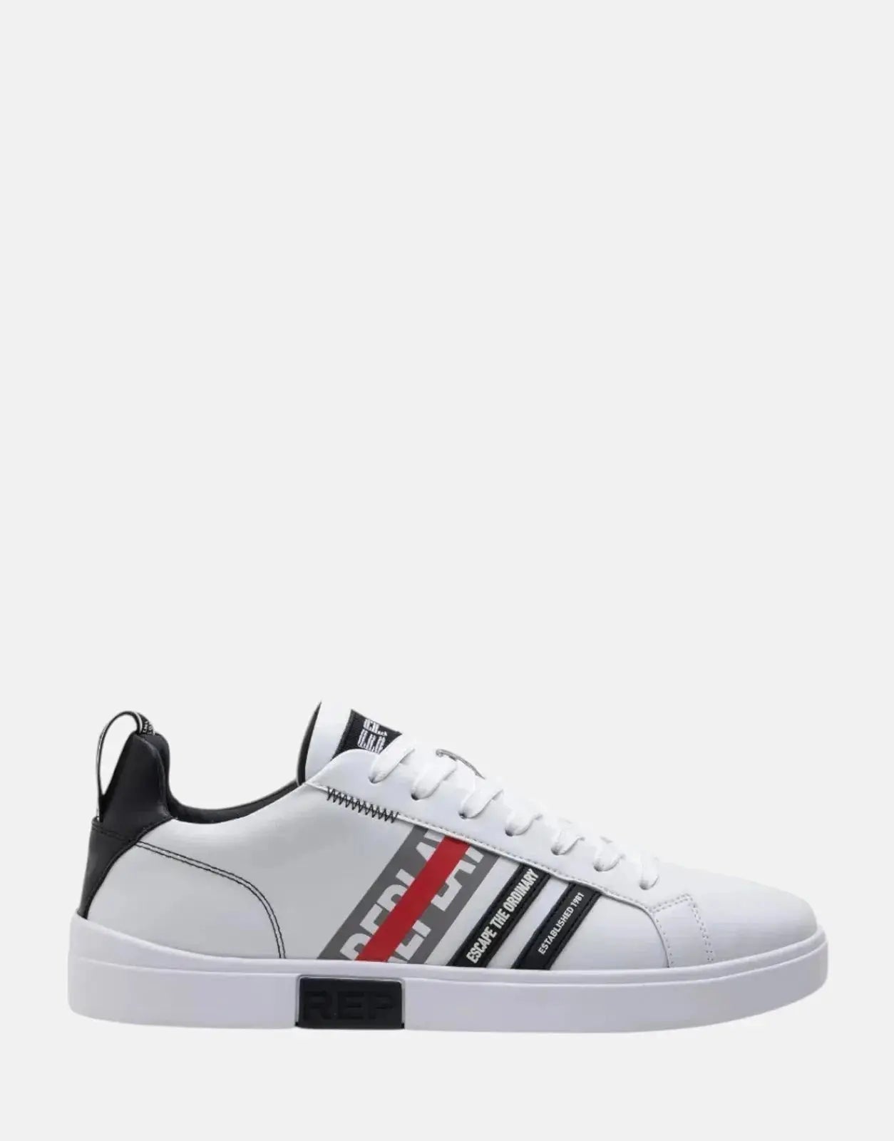 Replay Polys Stripes Sneaker White/Black - Subwear