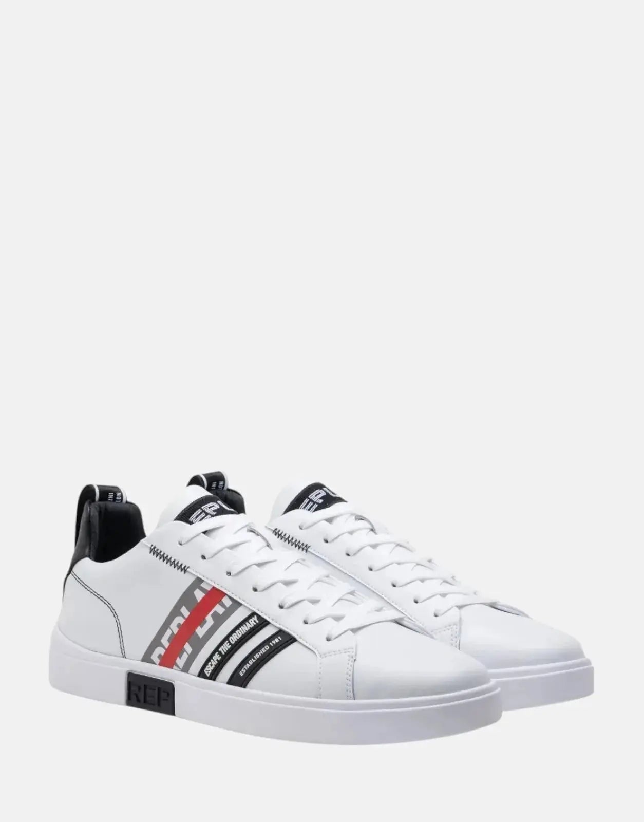 Replay Polys Stripes Sneaker White/Black - Subwear