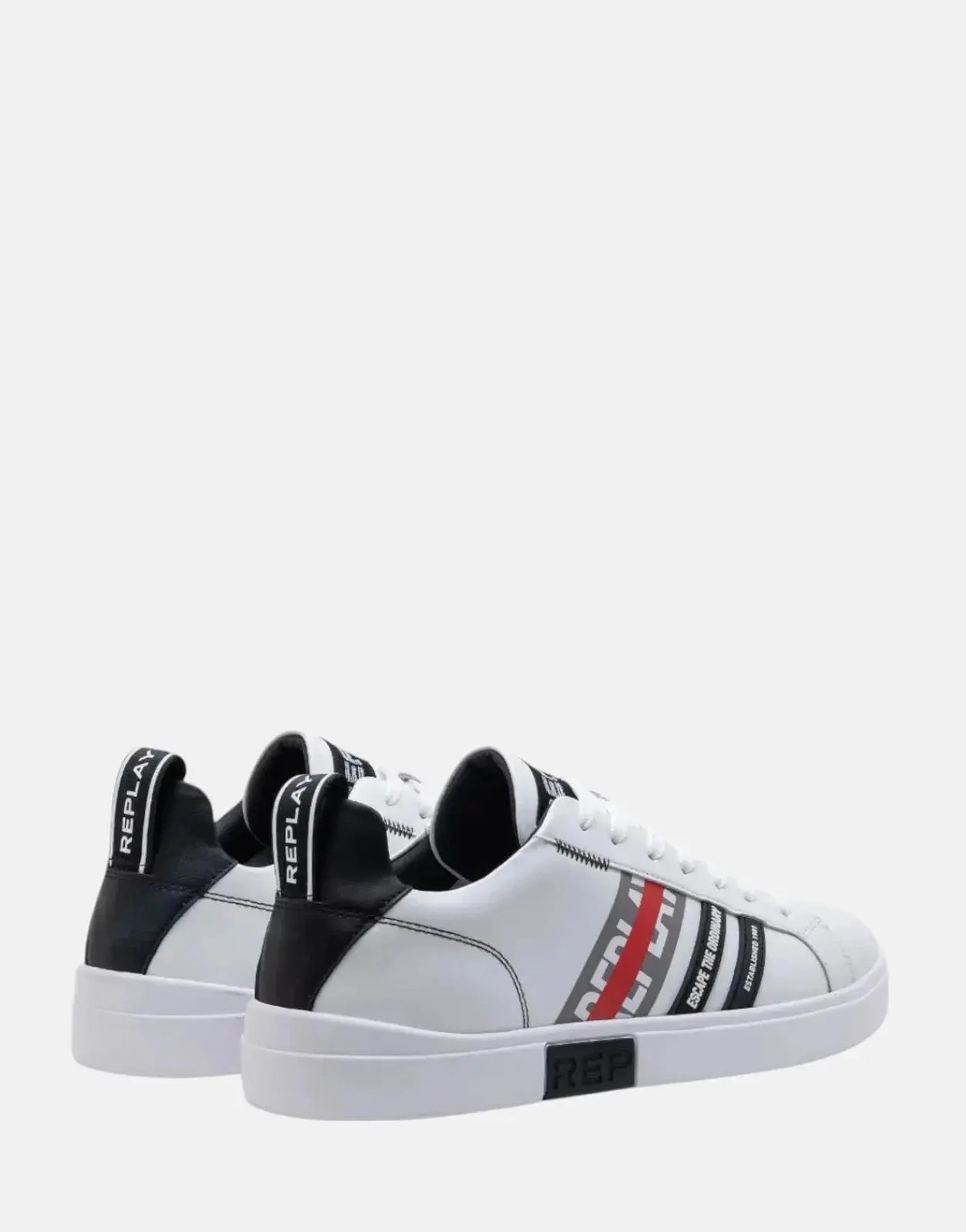 Replay Polys Stripes Sneaker White/Black - Subwear