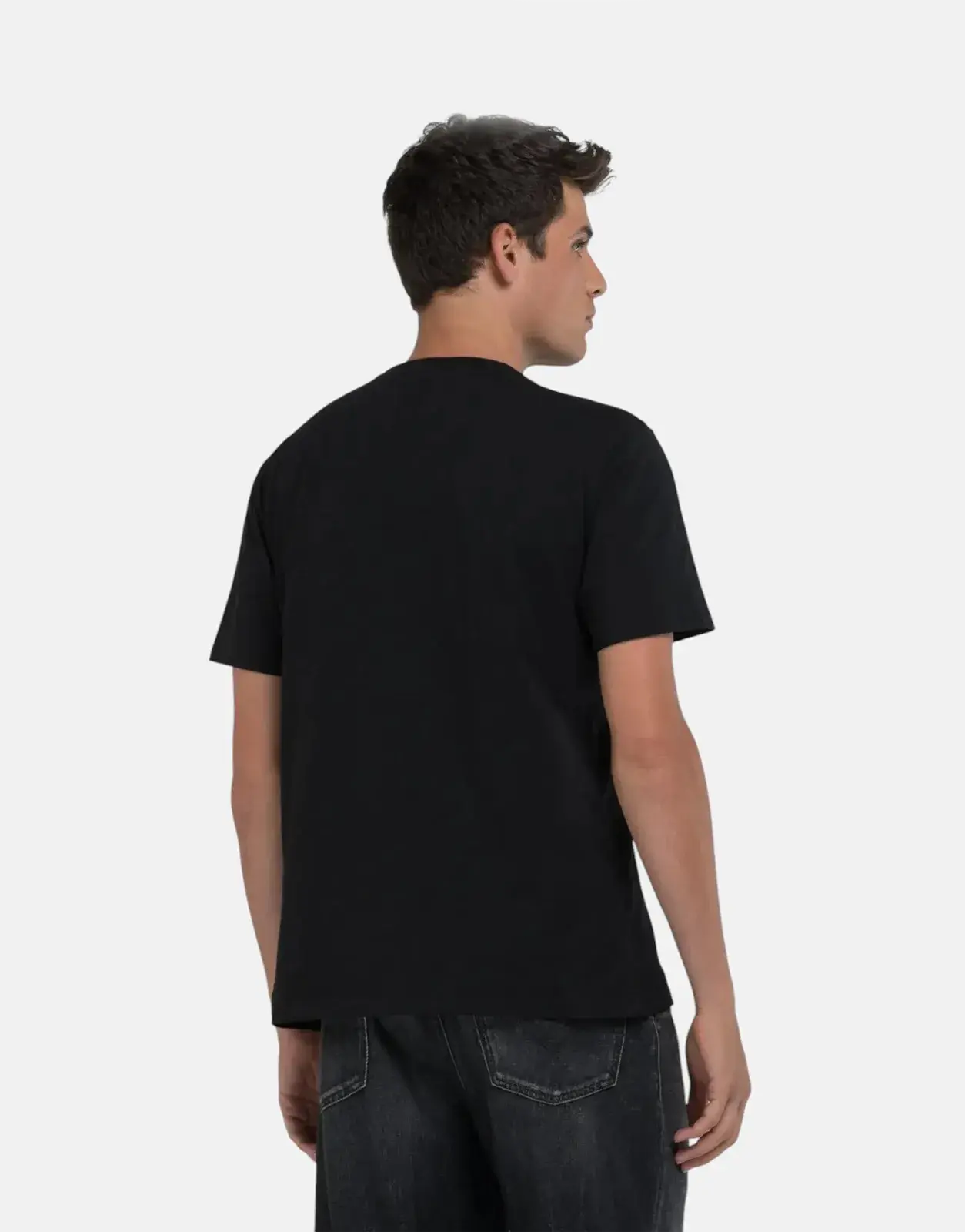Replay R Badge Black T-Shirt - Subwear