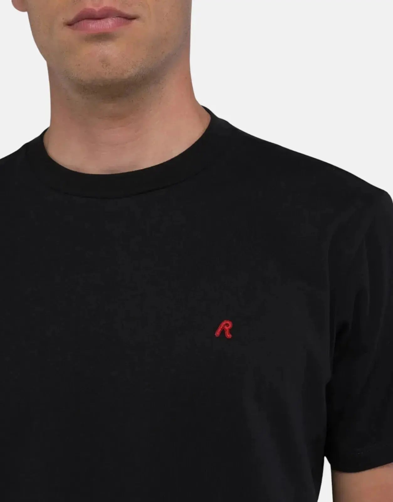 Replay R Badge Black T-Shirt - Subwear