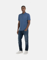 Replay R Badge Blue Polo Shirt - Subwear