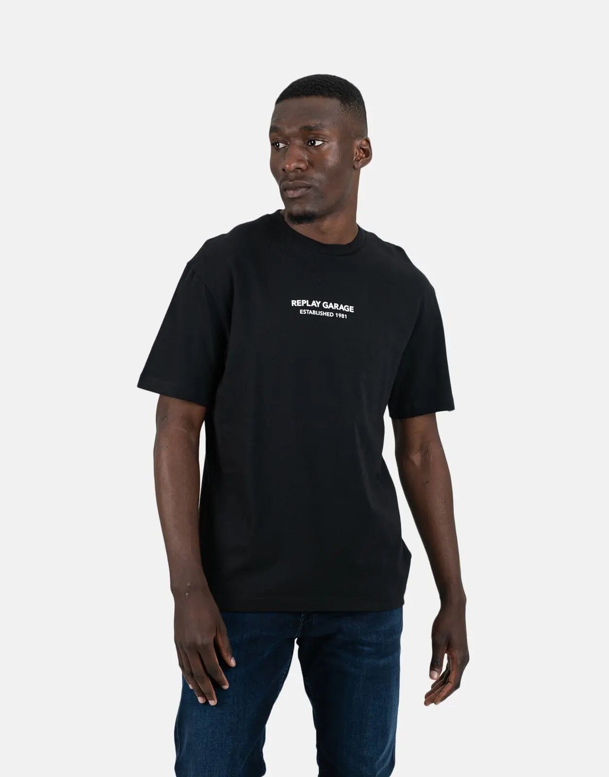 Replay Relaxed Back Print Black T-Shirt - Subwear