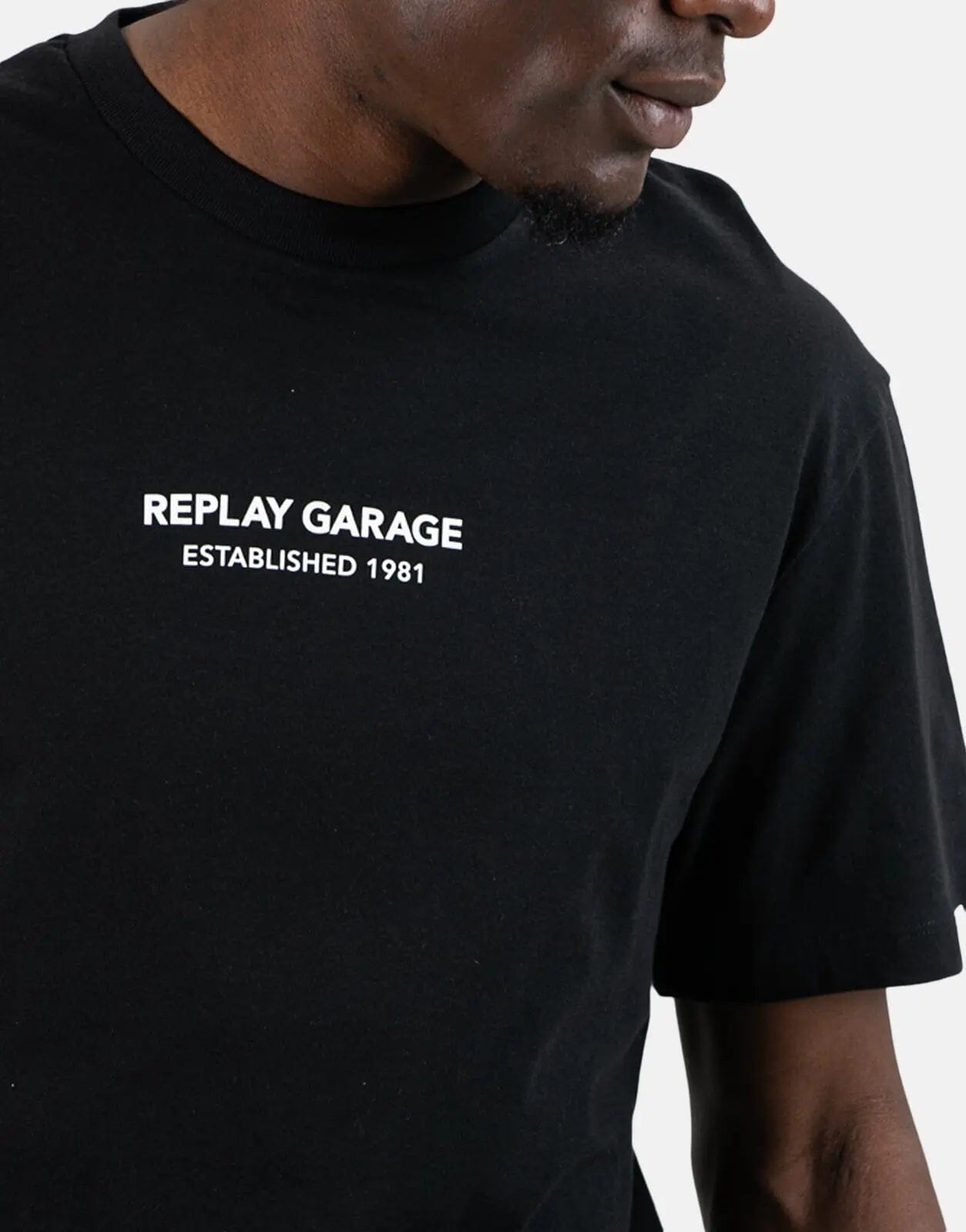 Replay Relaxed Back Print Black T-Shirt - Subwear