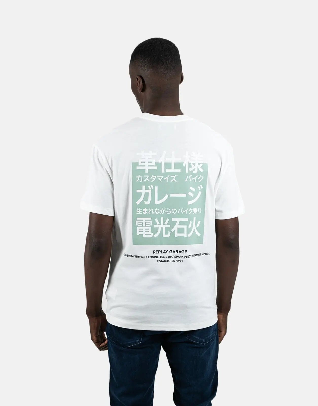 Replay Relaxed Back Print White T-Shirt - Subwear