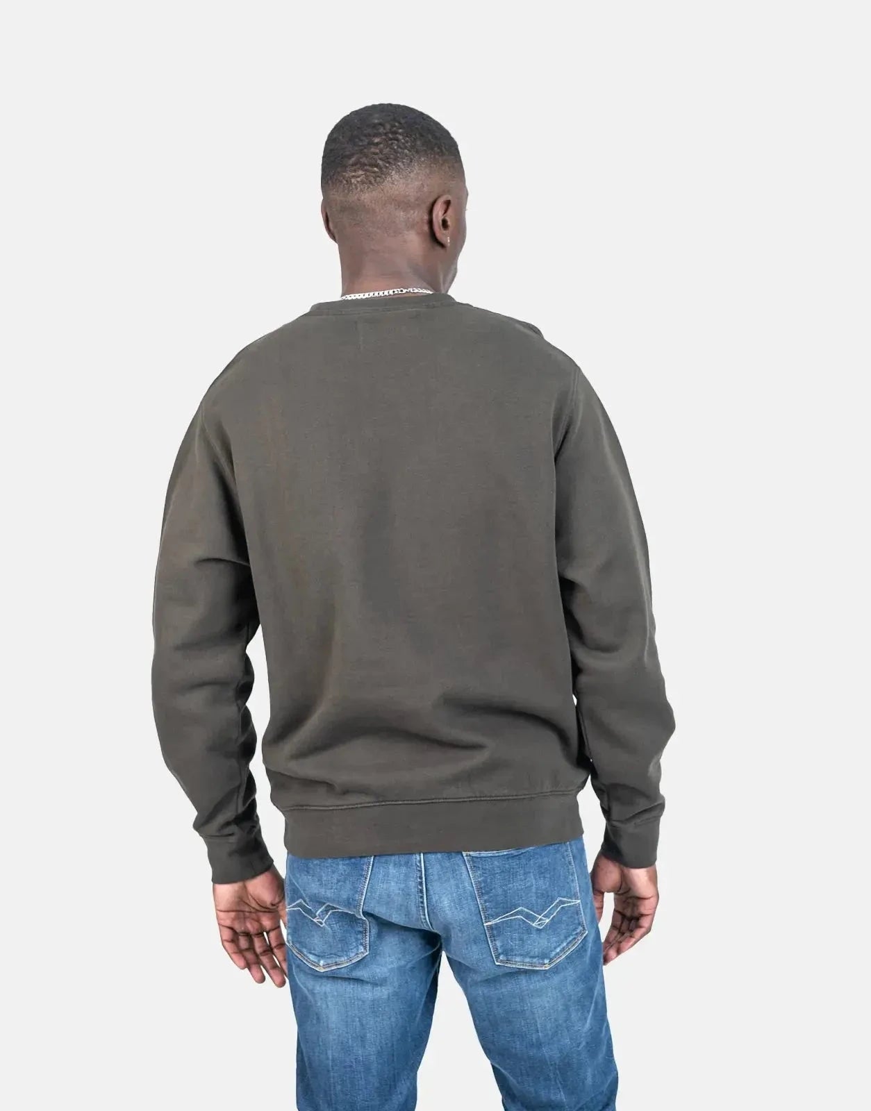 Replay Tonal Font Sweatshirt Dark Grey - Subwear