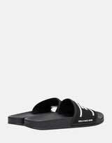 Replay Up Total Black White Slides - Subwear
