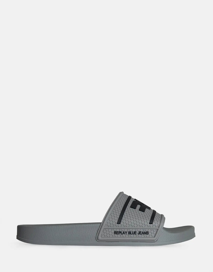 Replay Up Total DK Grey/Black Slides - Subwear