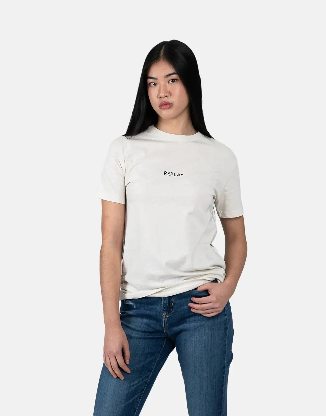 Replay Centre Print White T-Shirt - Subwear