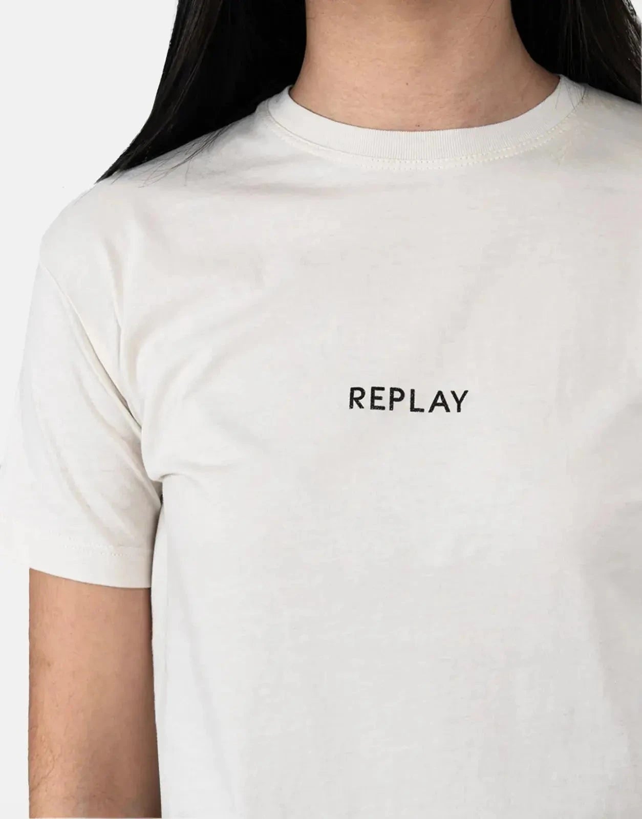 Replay Centre Print White T-Shirt - Subwear