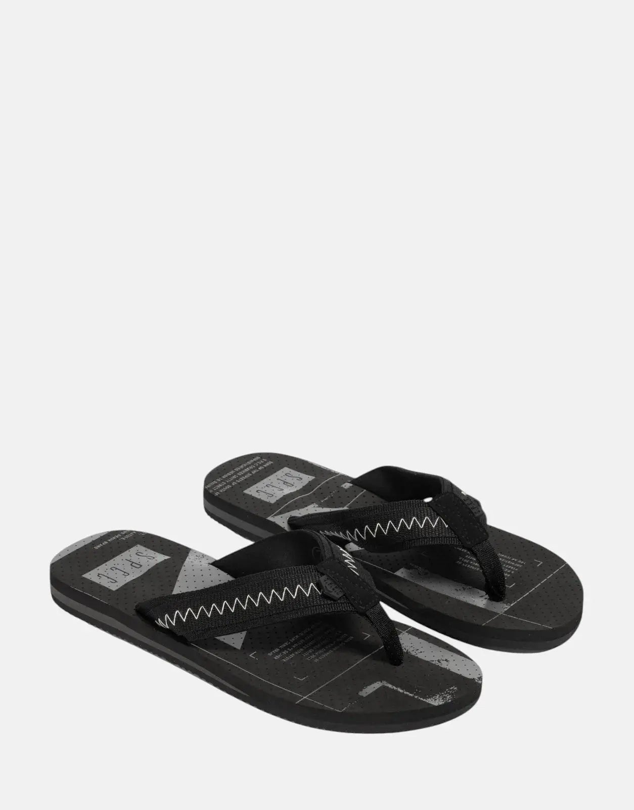 SPCC Orbit Black Flip Flops - Subwear