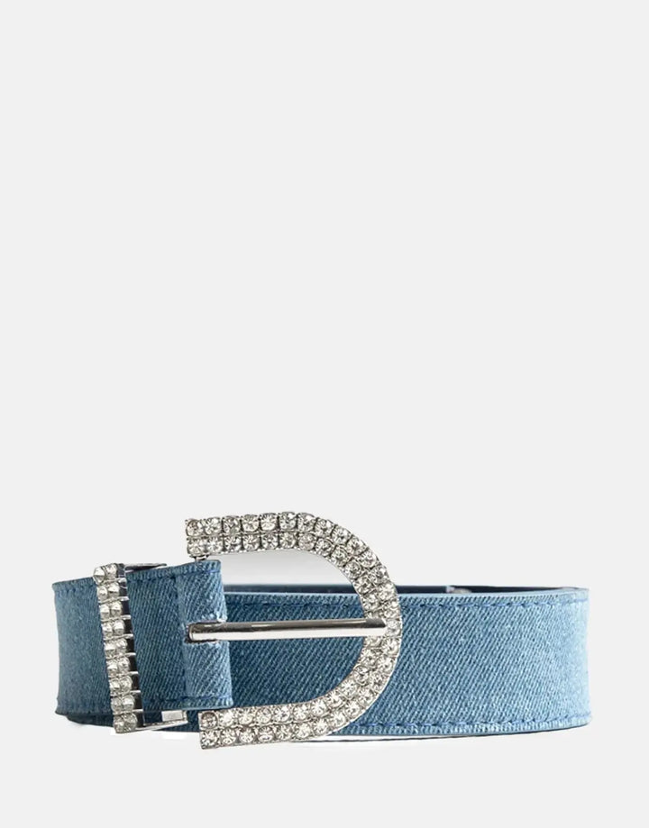 Sissy Boy Denim Diamante Belt Blue - Subwear