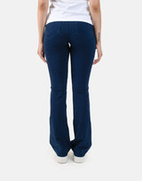 Sissy Boy High Waist Bootleg Zip Knit Denim Jeans Indigo - Subwear