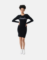 Sissy Boy Knitted Bling Logo Dress Black - Subwear