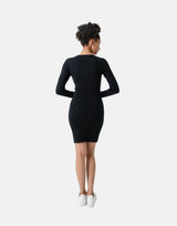 Sissy Boy Knitted Bling Logo Dress Black - Subwear