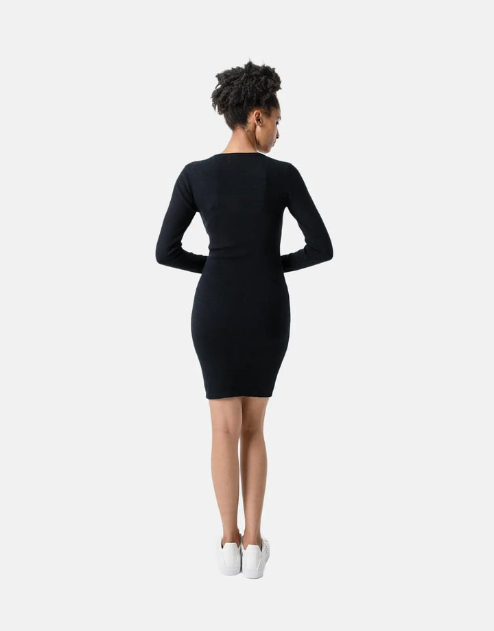 Sissy Boy Knitted Bling Logo Dress Black - Subwear