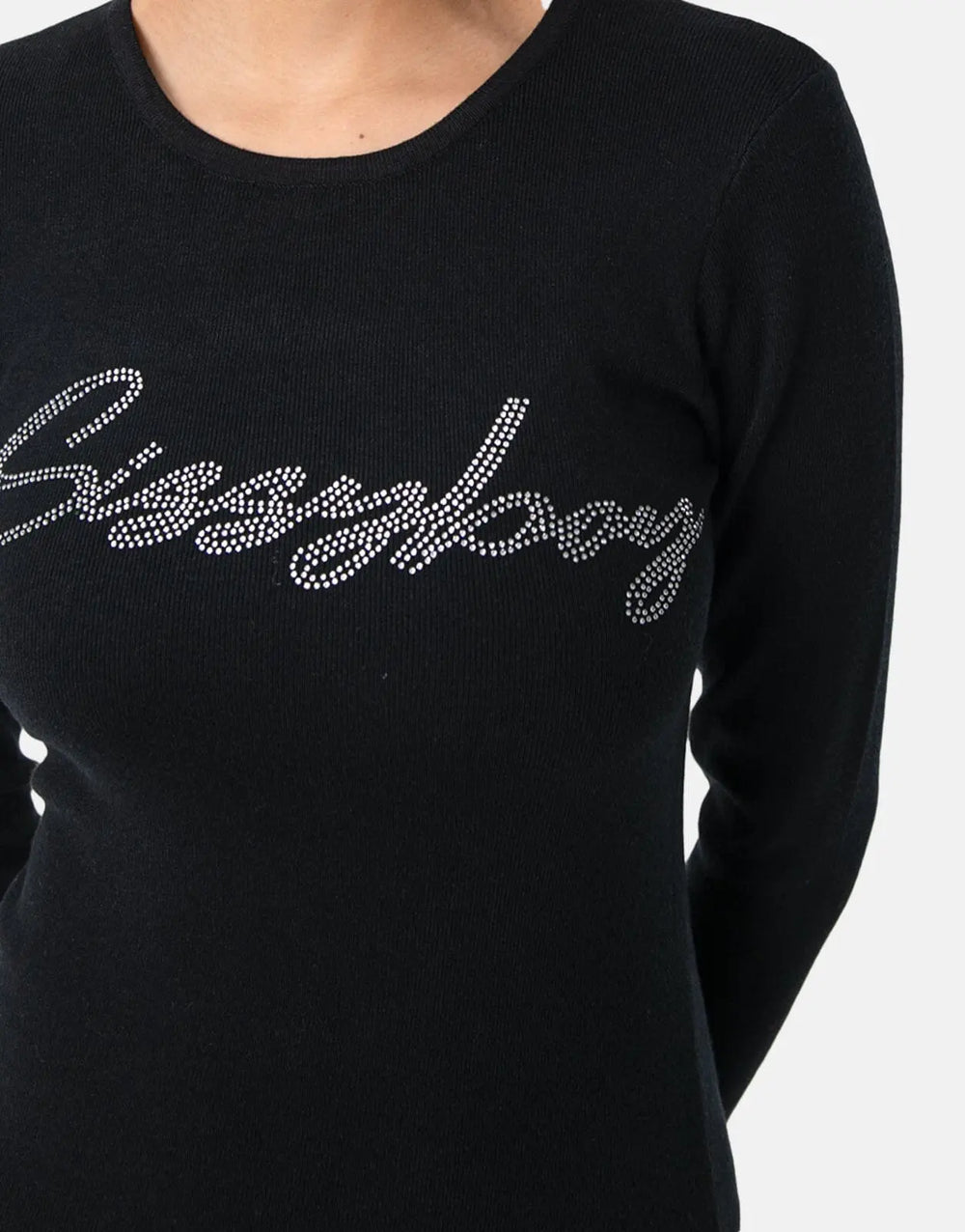 Sissy Boy Knitted Bling Logo Dress Black - Subwear