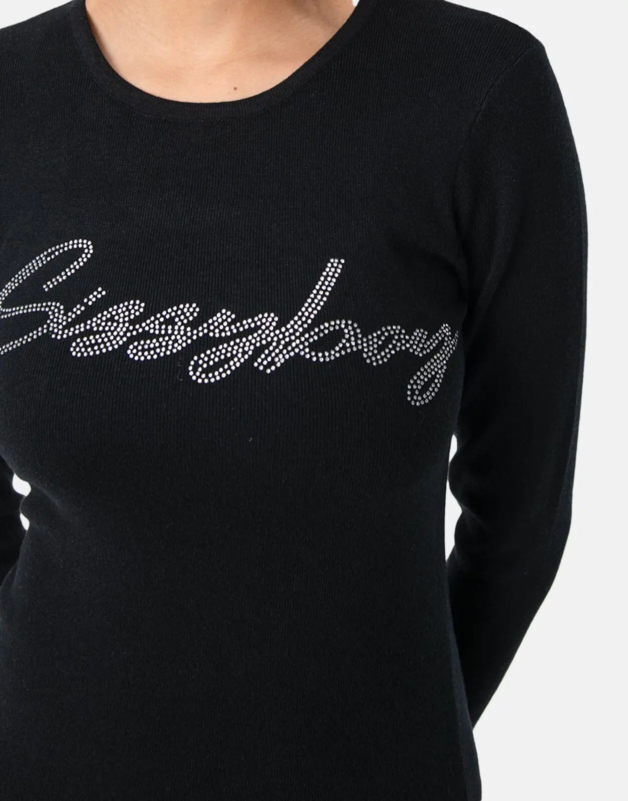 Sissy Boy Knitted Bling Logo Dress Black - Subwear