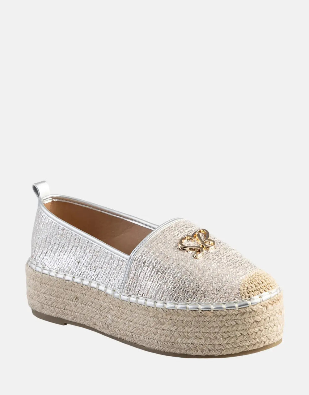 Sissy Boy SB Hardware Flatform Espadrille Silver - Subwear
