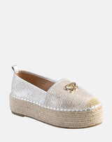 Sissy Boy SB Hardware Flatform Espadrille Silver - Subwear