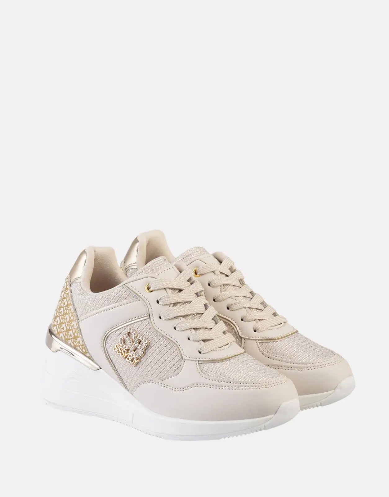 Sissy Boy Wedge Print Beige Sneakers - Subwear
