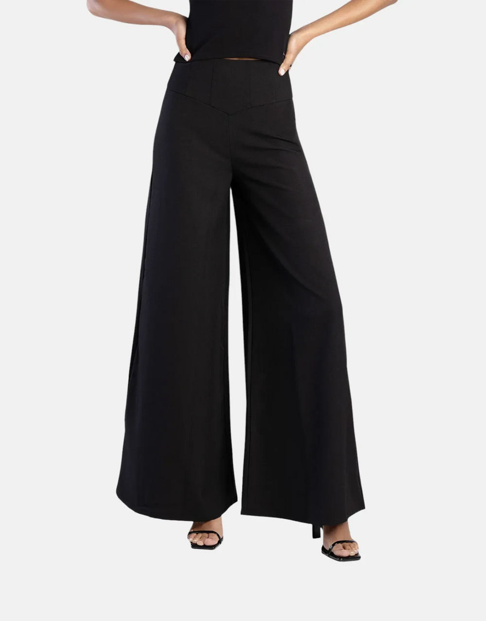 Sissy Boy Wide Leg Palazzo Black Trousers - Subwear