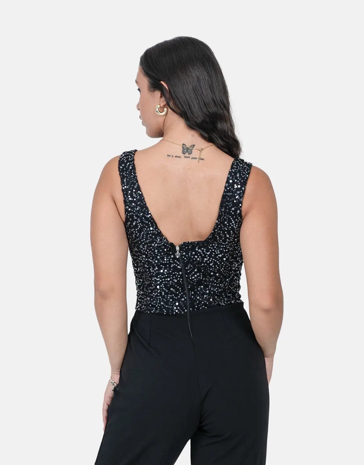 Sissy Boy Wrap Bodice Black Jumpsuit - Subwear