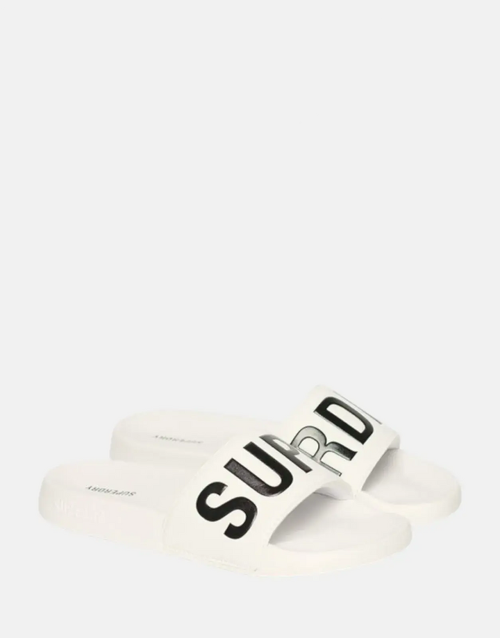 Superdry Core Pool Brilliant White Slides - Subwear