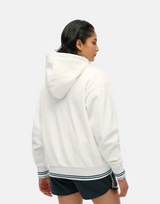 Superdry Country Club Velour Zip Hooded Sweatshirt Off-White - Subwear