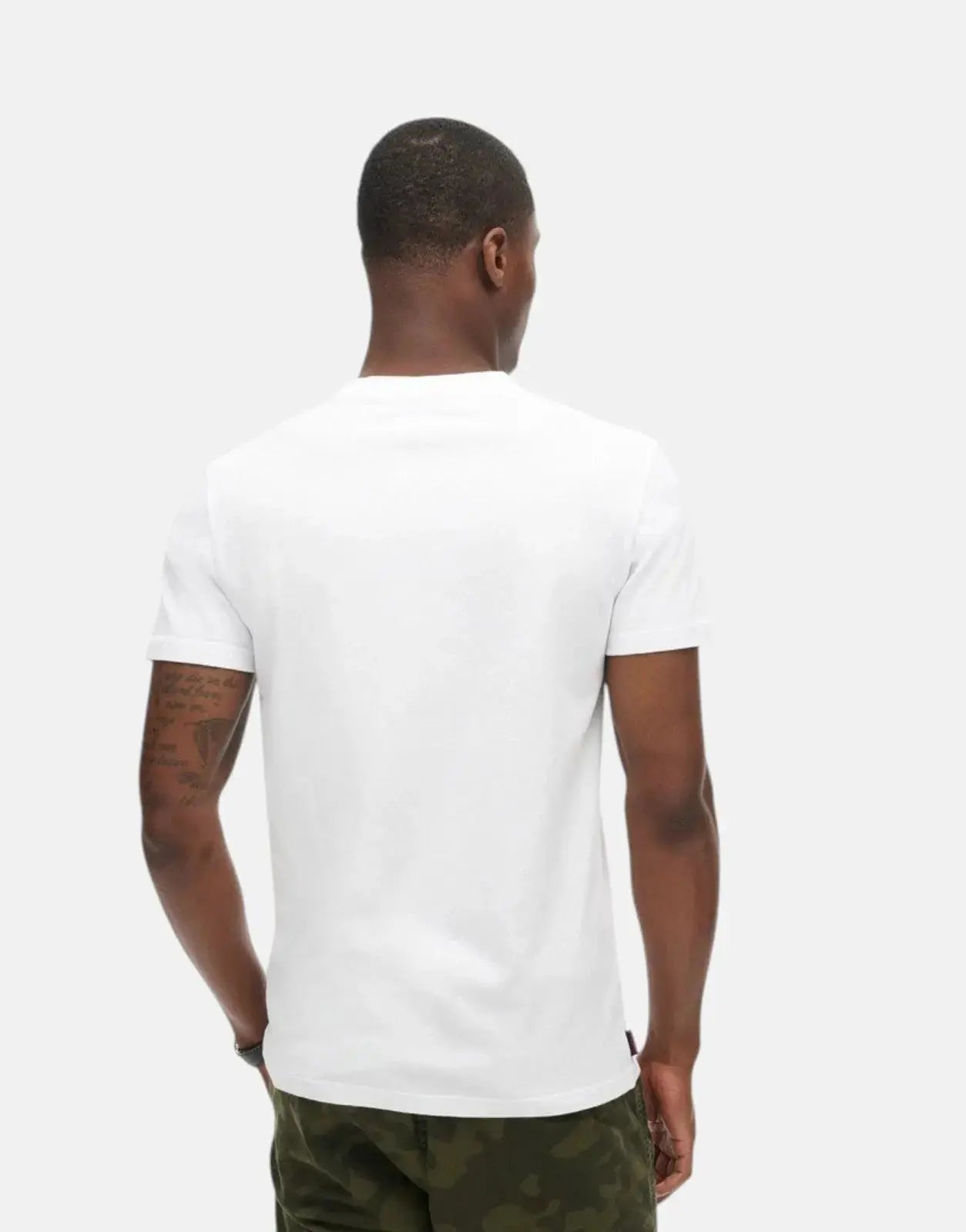 Superdry Essential Logo EMB Hazard White T-Shirt - Subwear