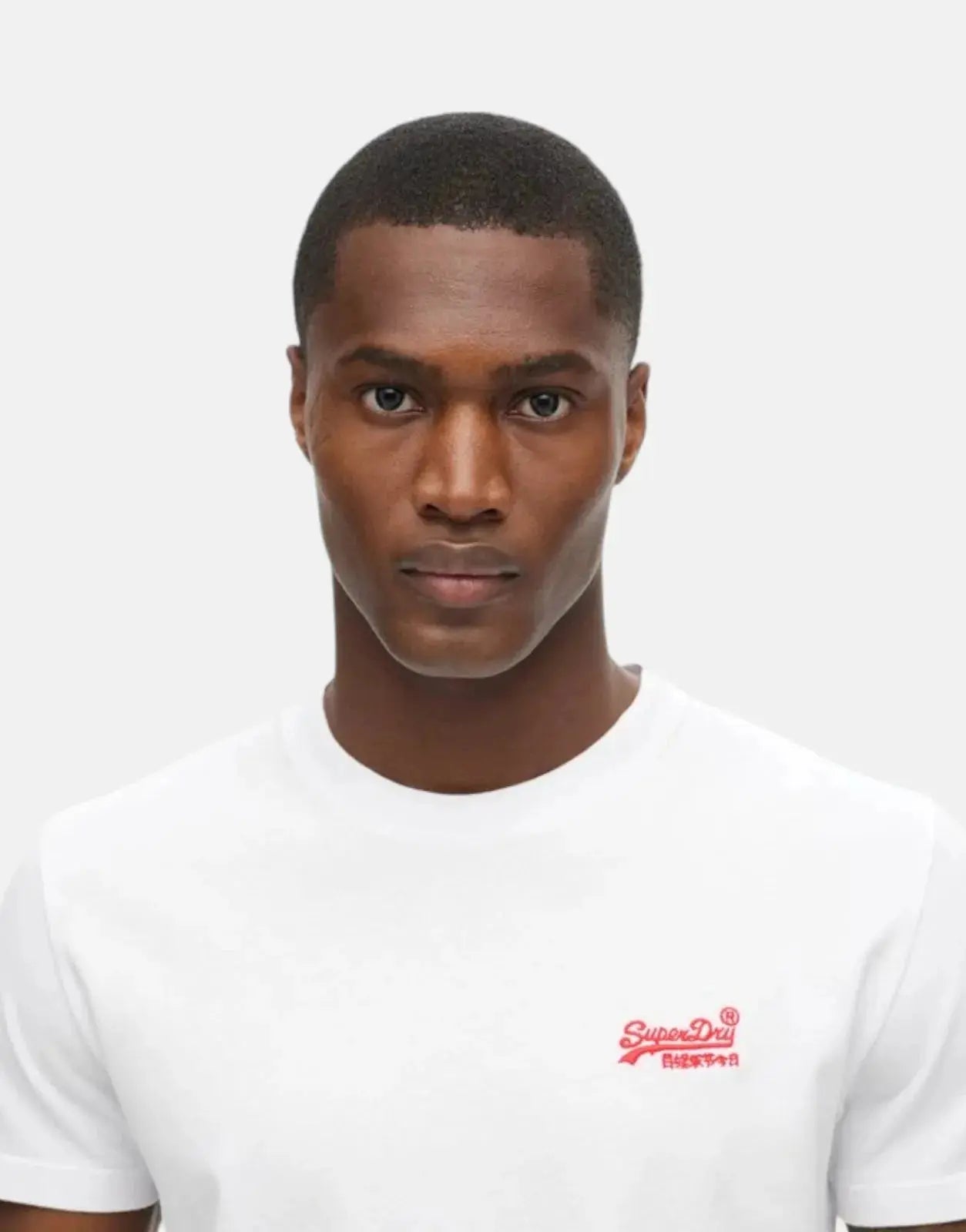 Superdry Essential Logo EMB Hazard White T-Shirt - Subwear