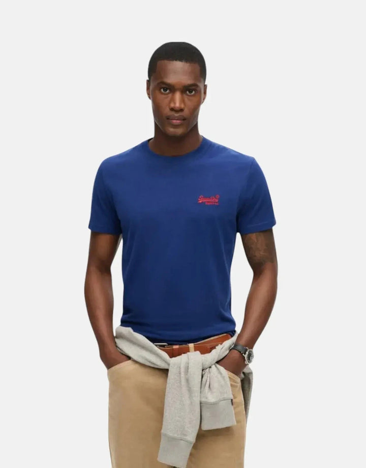 Superdry Essential Logo EMB Mid Blue T-Shirt - Subwear