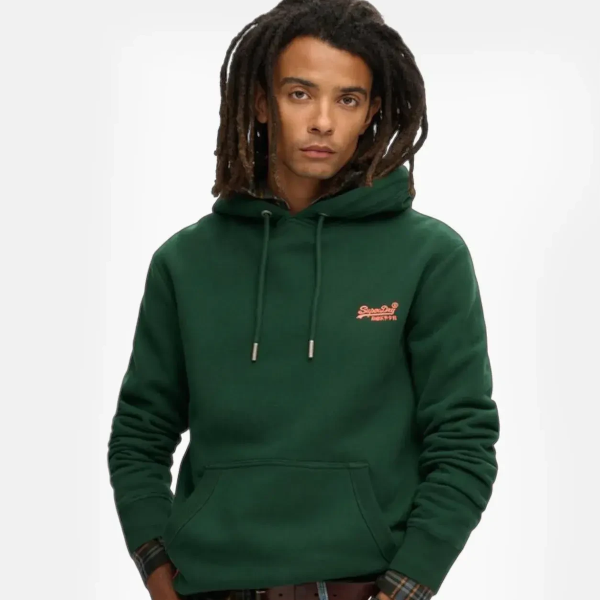 Superdry Essential Logo Enamel Green/Orange Hoodie