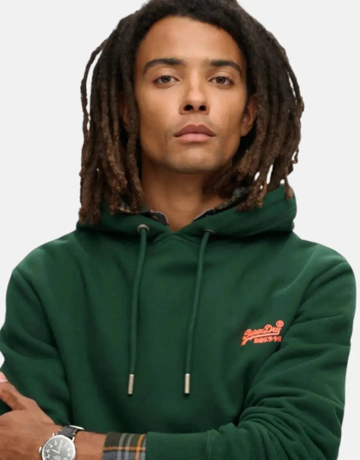Superdry Essential Logo Enamel Green/Orange Hoodie - Subwear