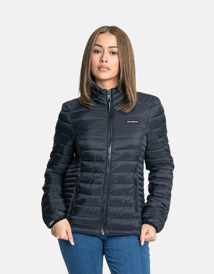Superdry Fuji Lite Padded Puffer Black Jacket - Subwear