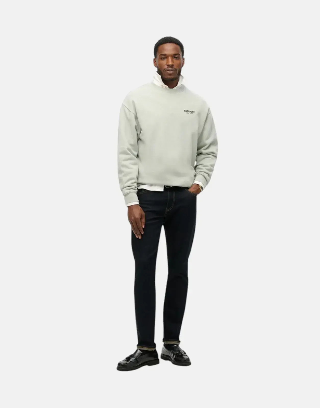Superdry Luxury Sport Loose Fit Puritan Grey Sweatshirt - Subwear