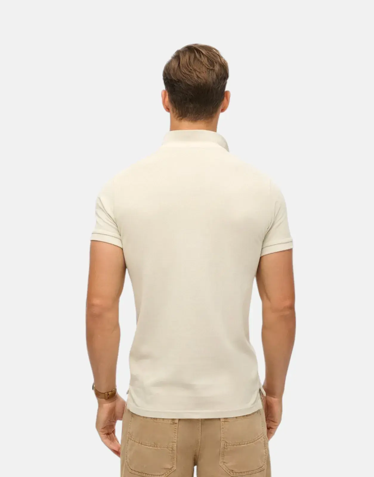 Superdry Vint Destroy Chalk White Polo Shirt - Subwear