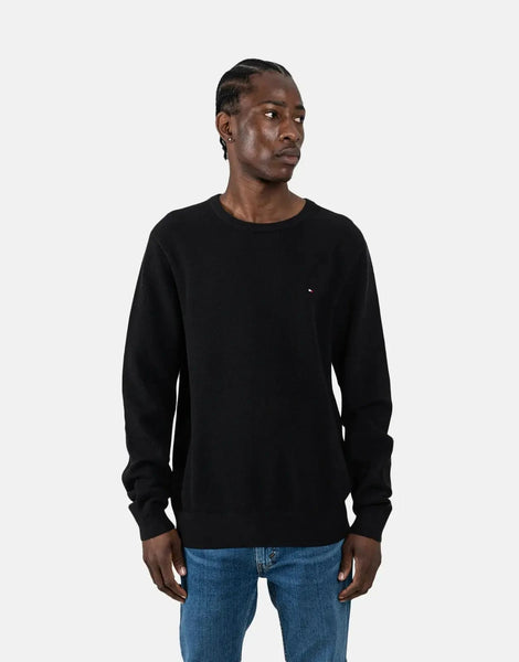 Tommy Hilfiger Essential Structure Black Crew Neck T-Shirt Subwear