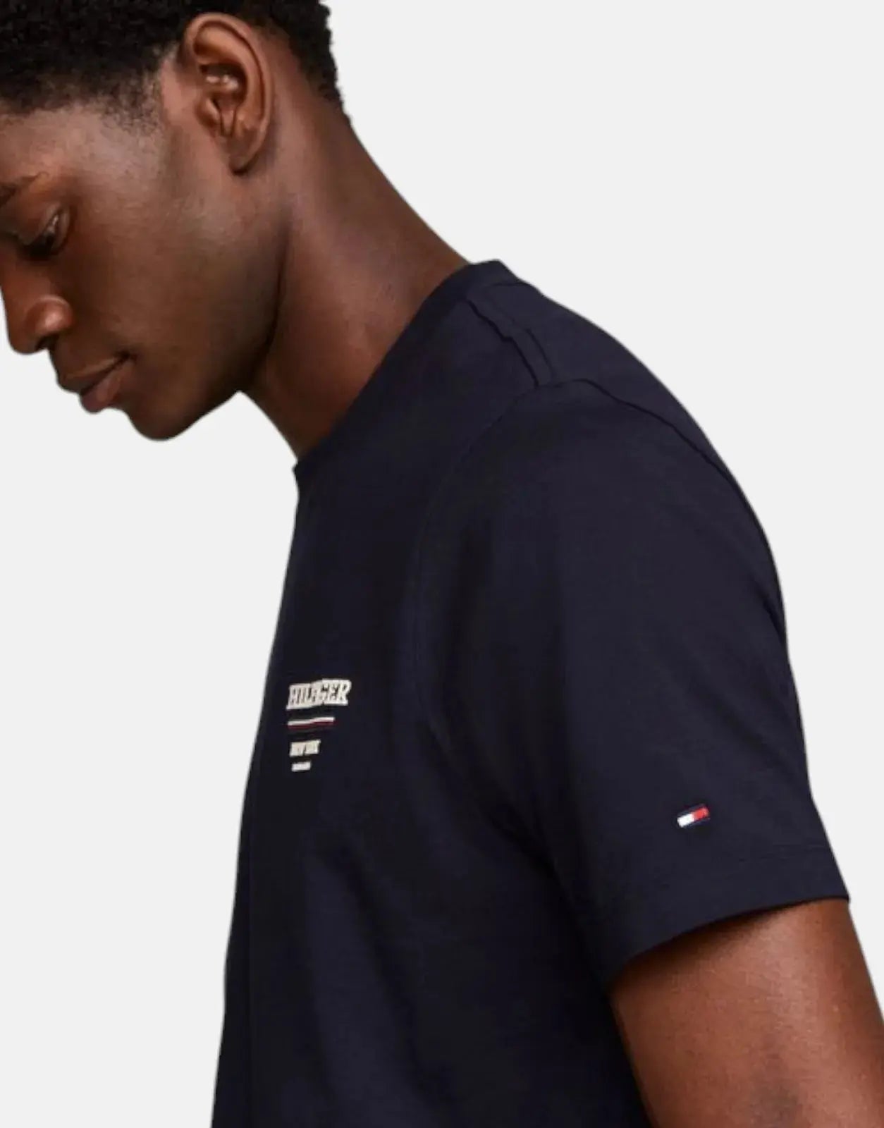 Tommy Hilfiger Global Stripe Navy T-Shirt - Subwear