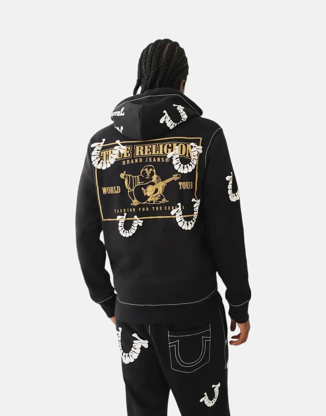 True Religion Allover Puff Hooded Sweatshirt - Subwear