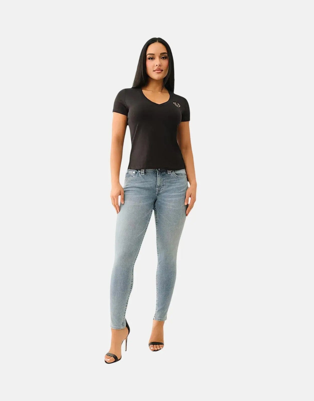 True Religion Diamond HD V-Neck Black T-Shirt - Subwear