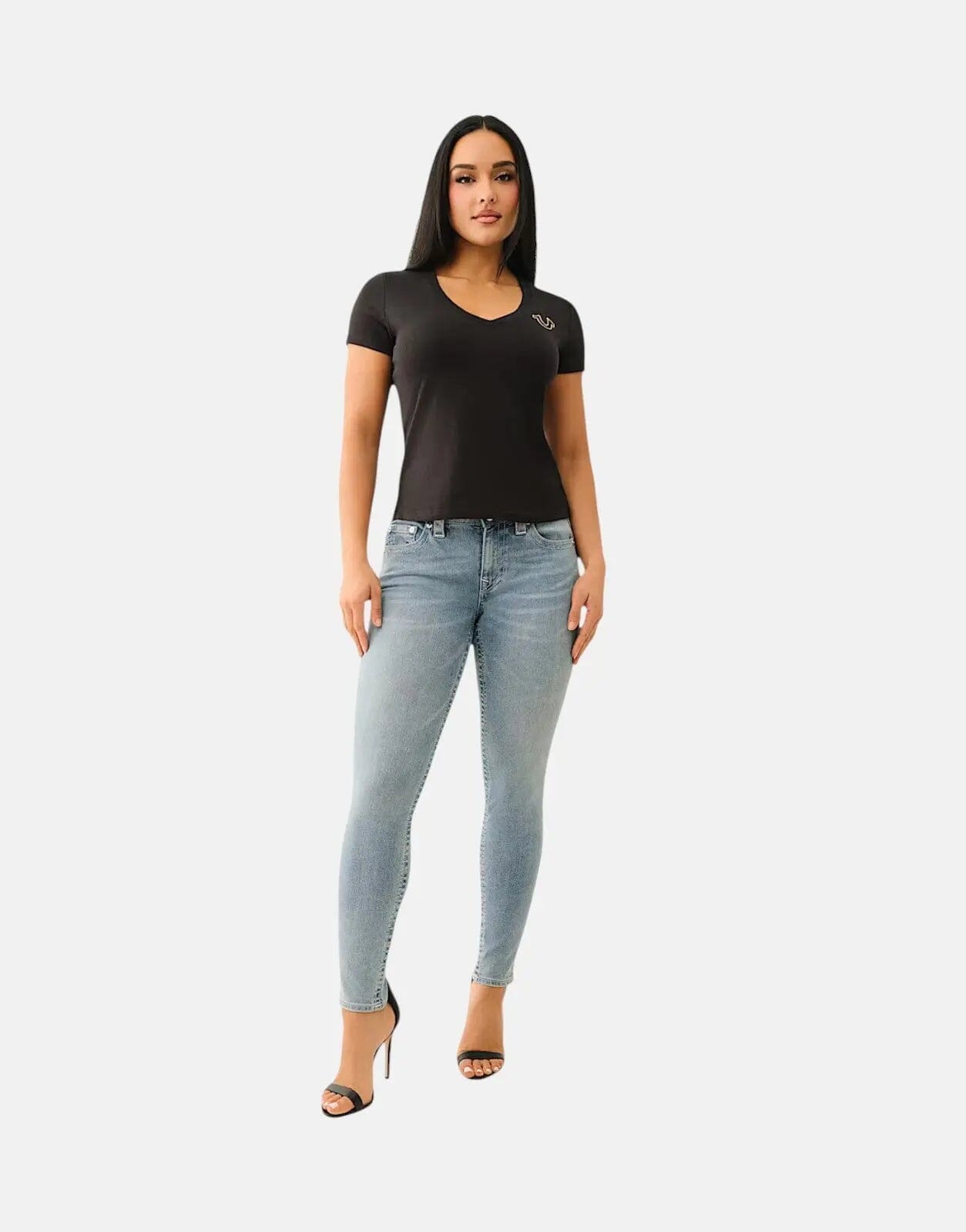 True Religion Diamond HD V-Neck Black T-Shirt - Subwear