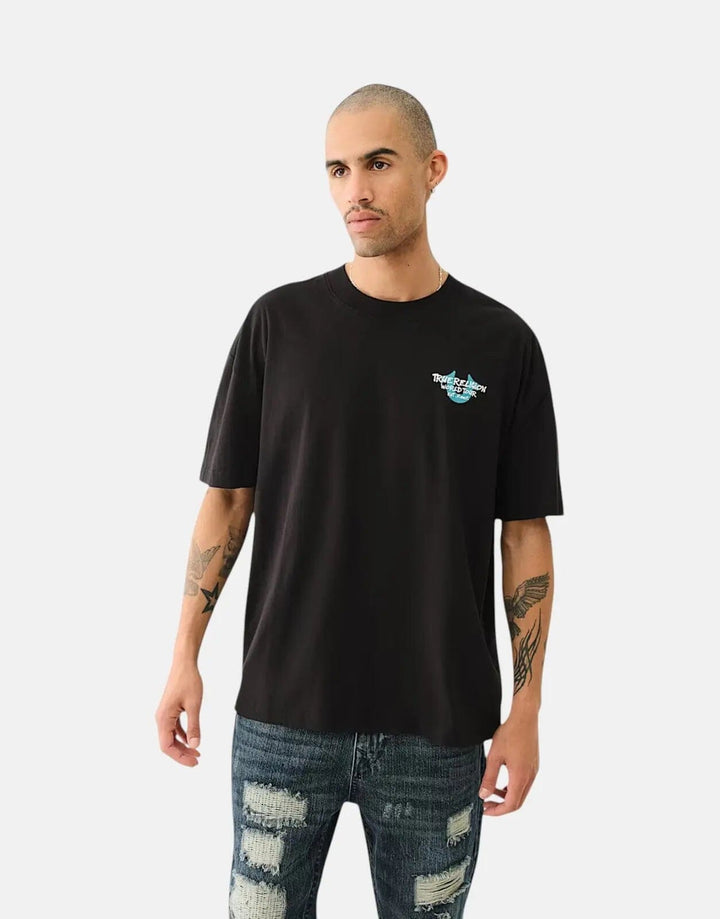 True Religion Fish Eye City Jet Black T-Shirt - Subwear